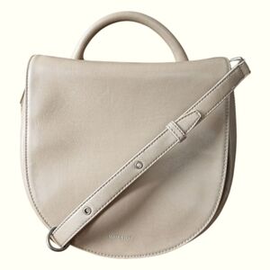 Matt & Nat Beige Rith Vegan Leather Saddle Bag - Top Handle Crossbody